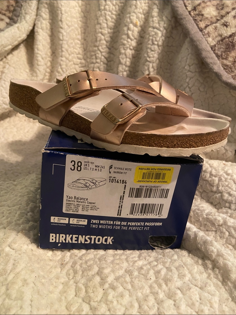 Birkenstock Yao Balance Metallic Copper Women's Sandal